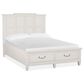 Nicolette Home Willowbrook Queen Storage Bed with Two Nightstands in Egg Shell White, , large