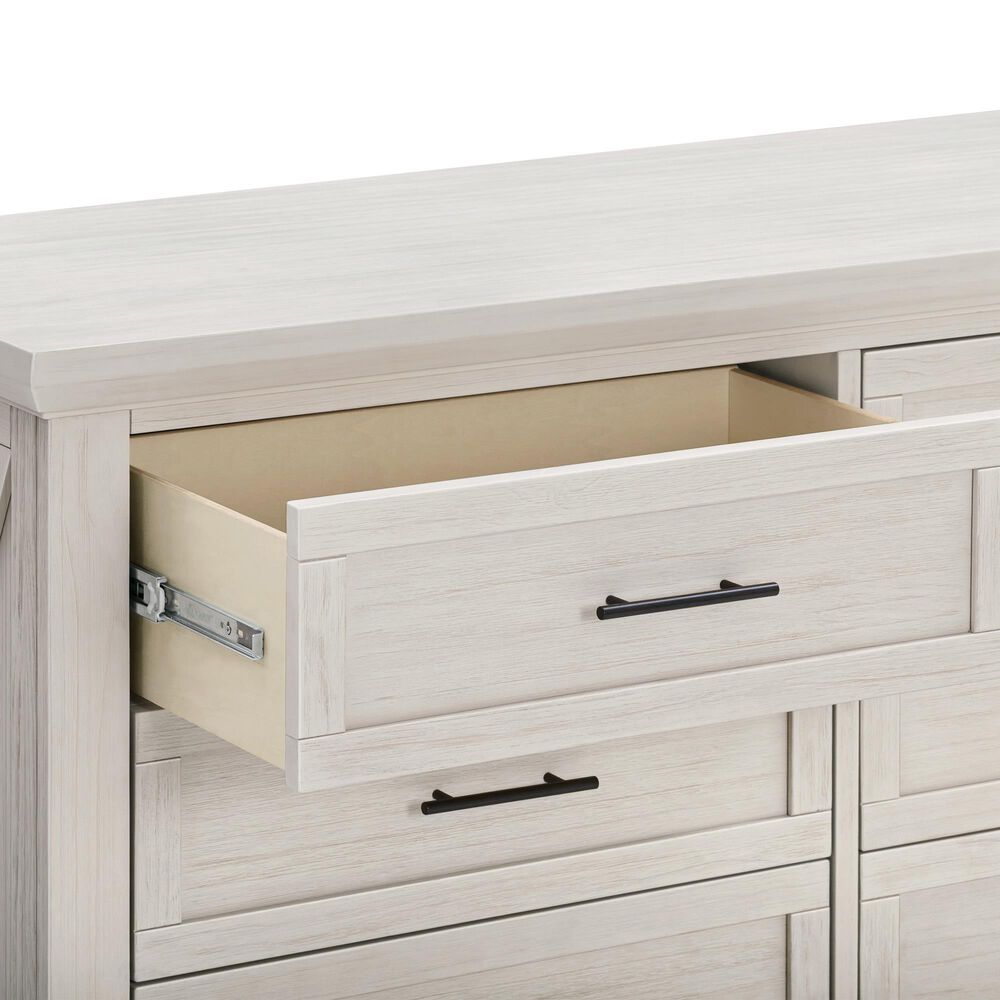 DaVinci Emory Farmhouse 6-Drawer Dresser in White Driftwood, , large
