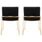 LumiSource Dutchess Side Chair with Black Velvet Cushion in Gold (Set of 2), , large