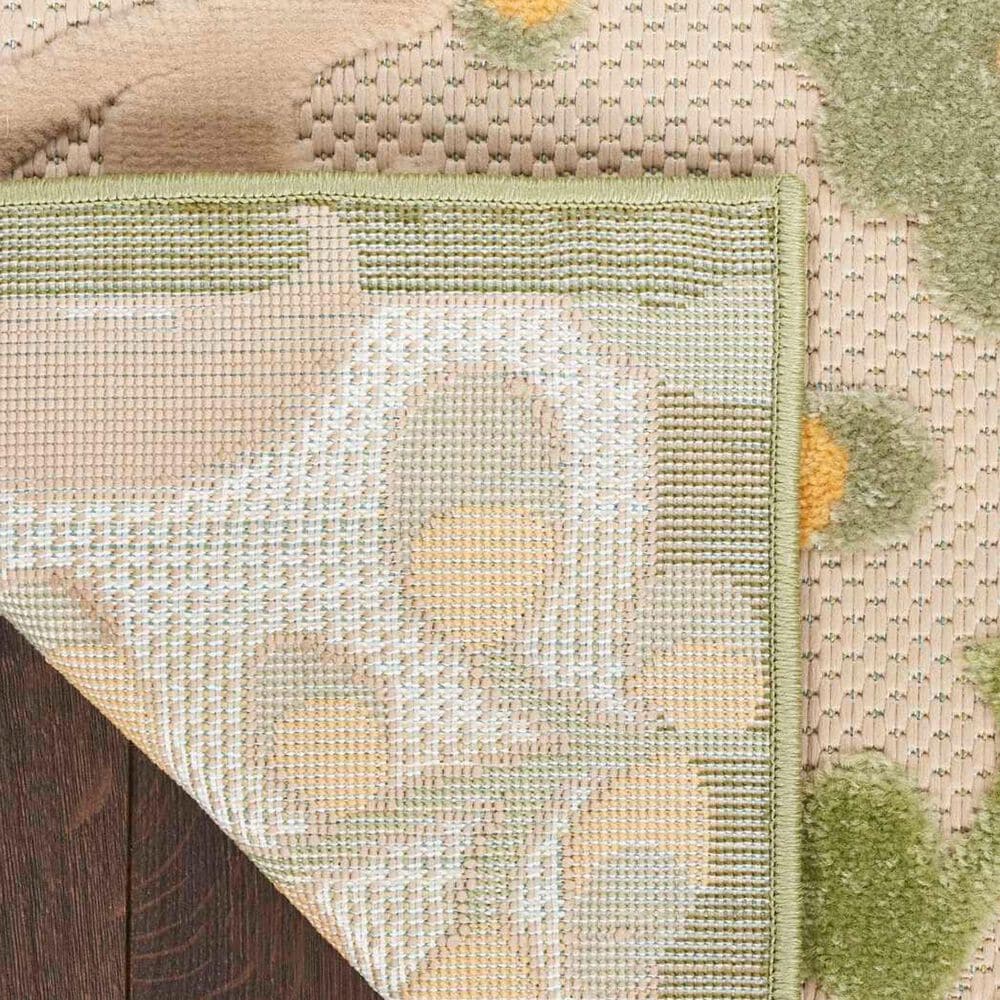 Nourison Aloha ALH17 7&#39;10&quot; x 10&#39;6&quot; Ivory and Green Indoor/Outdoor Area Rug, , large