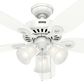 Hunter Builder Plus 52" Ceiling Fan with Lights in Snow White, , large