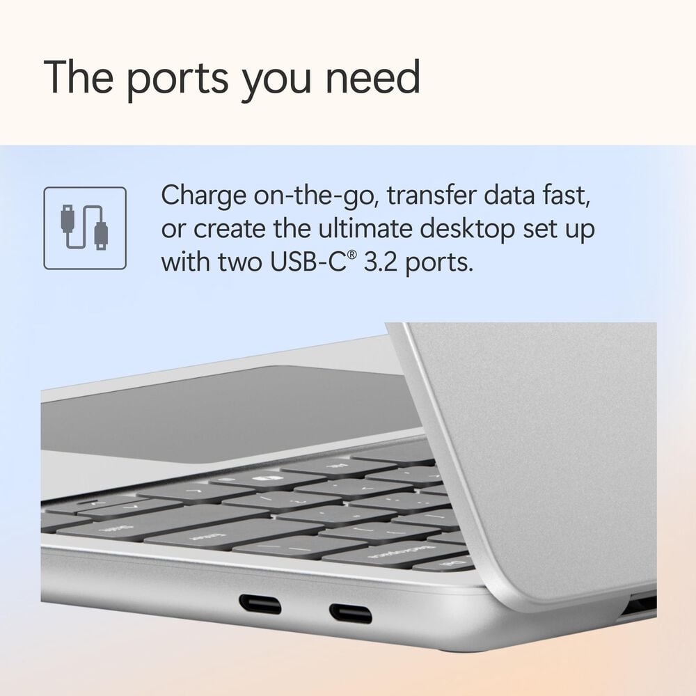 Microsoft Surface Copilot+ PC 13&quot; Touchscreen Laptop - Qualcomm Snapdragon X Plus - 16GB RAM - 512GB UFS - Windows 11 Home - Platinum - Device Only - &#40;Latest Model&#41;, , large