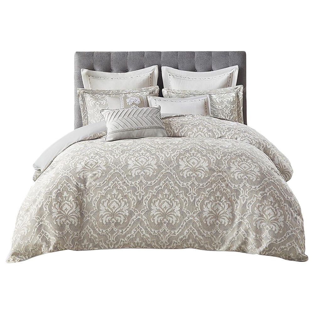 Hampton Park Manor 8-Piece Queen Comforter Set in Grey, , large