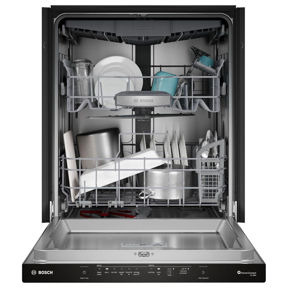 Bosch 500 Series 24&quot; Built-In Pocket Handle Dishwasher with 8 Wash Cycles in Black, , large