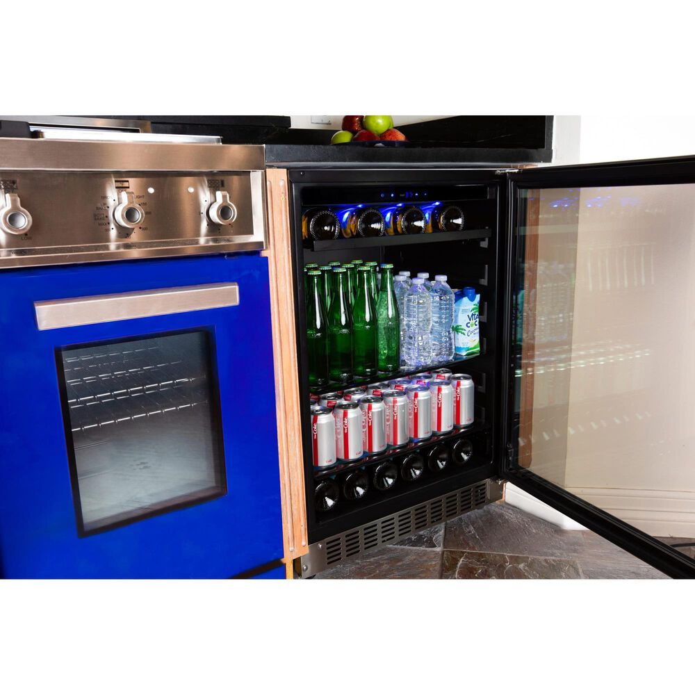 Azure 5.6 Cu. Ft. Glass Door Beverage Center in Stainless Steel, , large