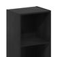 HOMLUX 2-Tier Open Shelf Bookcase in Blackwood, , large