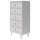 DHP Elizabeth 5-Drawer Chests in Dove Gray, , large