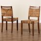 Baxton Studio Cordoba Side Chair in Natural Seagrass and Teak (Set of 2), , large
