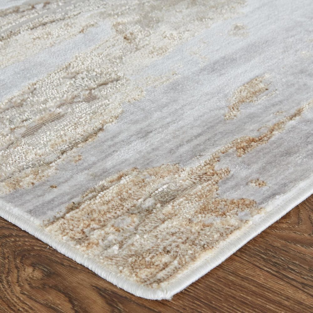 Feizy Laina Abstract 5&#39; x 7&#39;10&quot; Beige and Gray Area Rug, , large