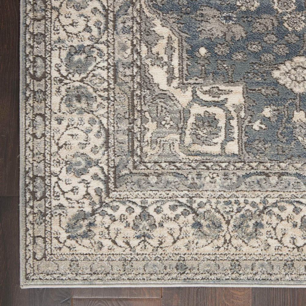 Nourison Quarry 2&#39;2&quot; x 10&#39; Grey and Ivory Runner, , large