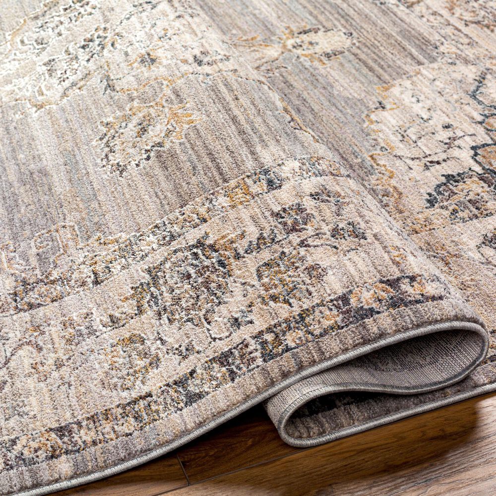 Surya Aida 2&#39; x 2&#39;11&quot; Beige, Medium Gray, Tan, Gray, Charcoal and Deep Teal Area Rug, , large