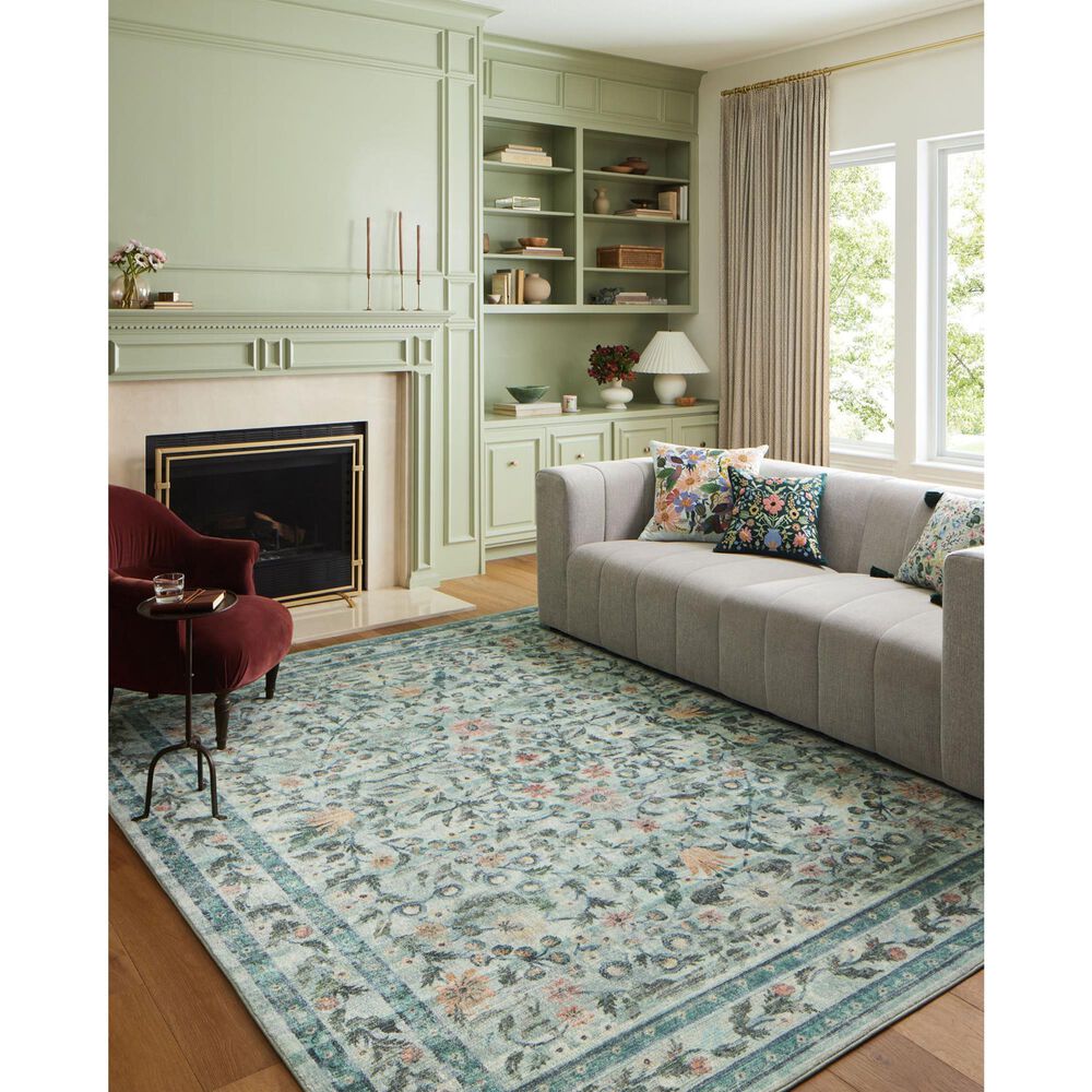 Rifle Paper Co. x Loloi Courtyard 7&#39;6&quot; x 9&#39;6&quot; Eve Sage Area Rug, , large