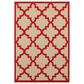 Oriental Weavers Cayman Sand and Red 5"3" x 7"6" Indoor/Outdoor Area Rug, , large