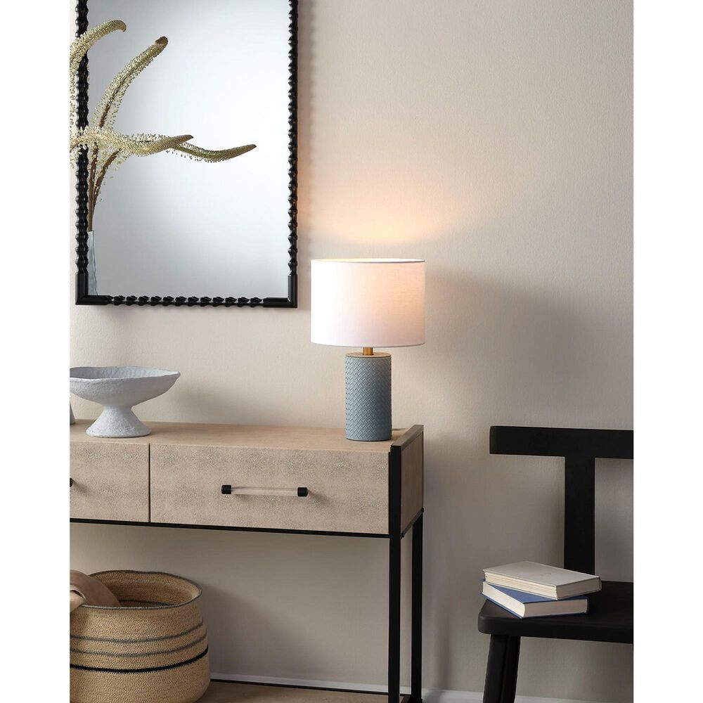 Splendor Living Ironwoode Table Lamp in Blue and Antique Brass, , large