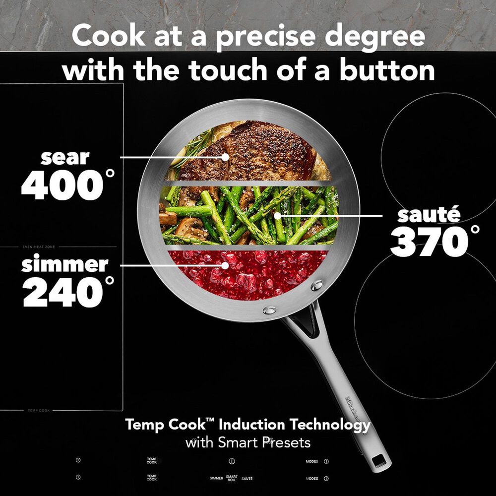 KitchenAid 36" Induction Cooktop with 5 Cooking Zones in Black, , large