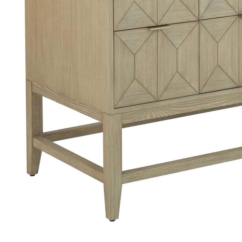 James Martin Vanities Emmeline 48&quot; Single Vanity in Pebble Oak with Single Hole 3 cm White Zeus Quartz Top &amp; Backsplash, , large