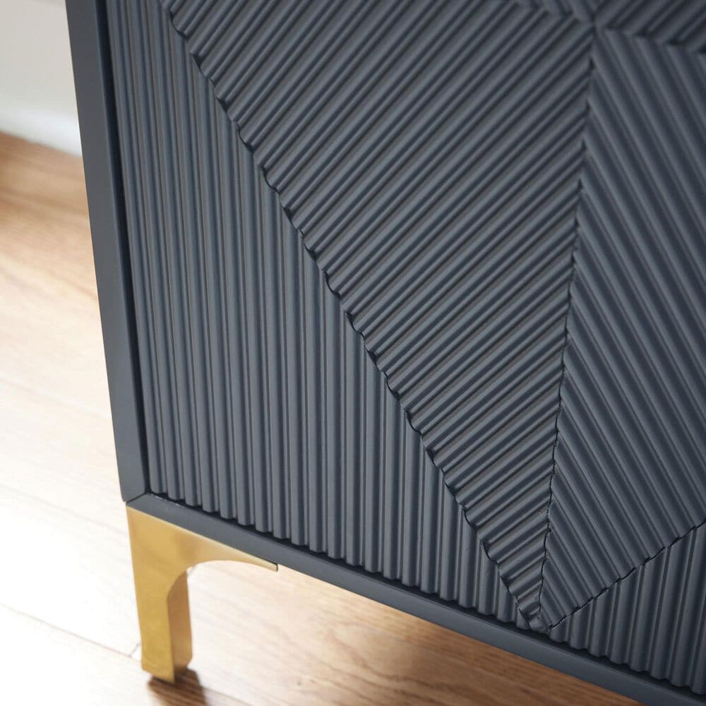 Ashley Loirwick Accent Cabinet in Dark Blue and Gold, , large