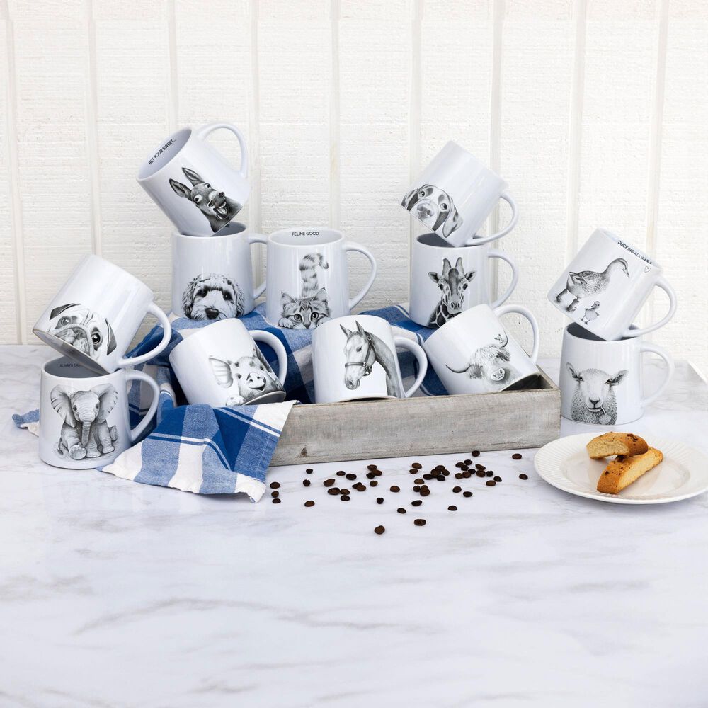Pavilion Hay There 17 Oz Mug in Gray and White, , large