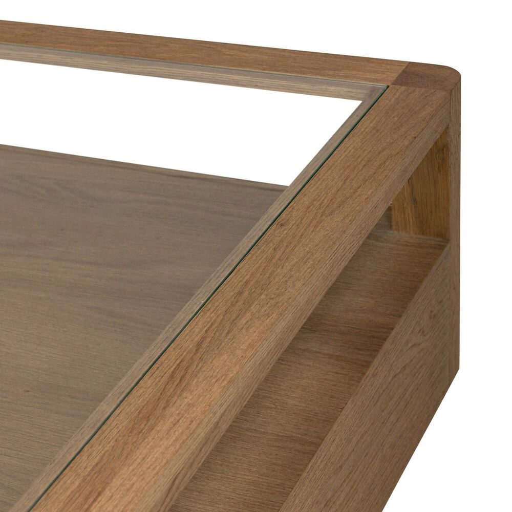 Four Hands Shiloh Coffee Table in Sandy Oak and Clear, , large