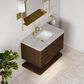 James Martin Allamari 36" Single Bathroom Vanity in Sable with 3 cm Victorian Silver Silestone Top and Rectangular Sink, , large