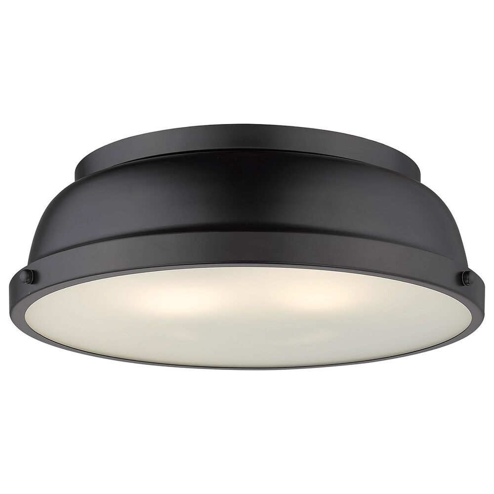 Golden Lighting Duncan 14&quot; Flush Mount in Matte Black, , large