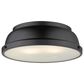 Golden Lighting Duncan 14" Flush Mount in Matte Black, , large