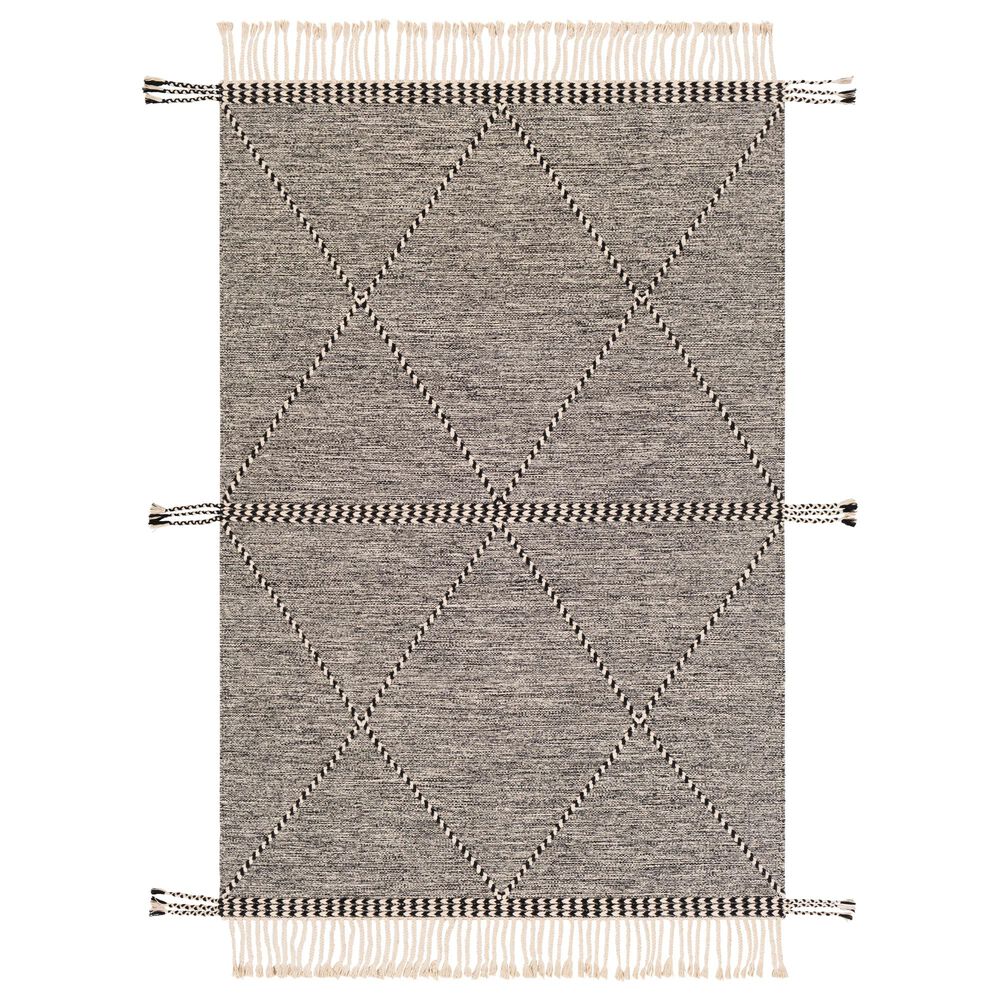 Surya Zanafi ZNF-2301 5' x 7'6" Black and Cream Area Rug, , large