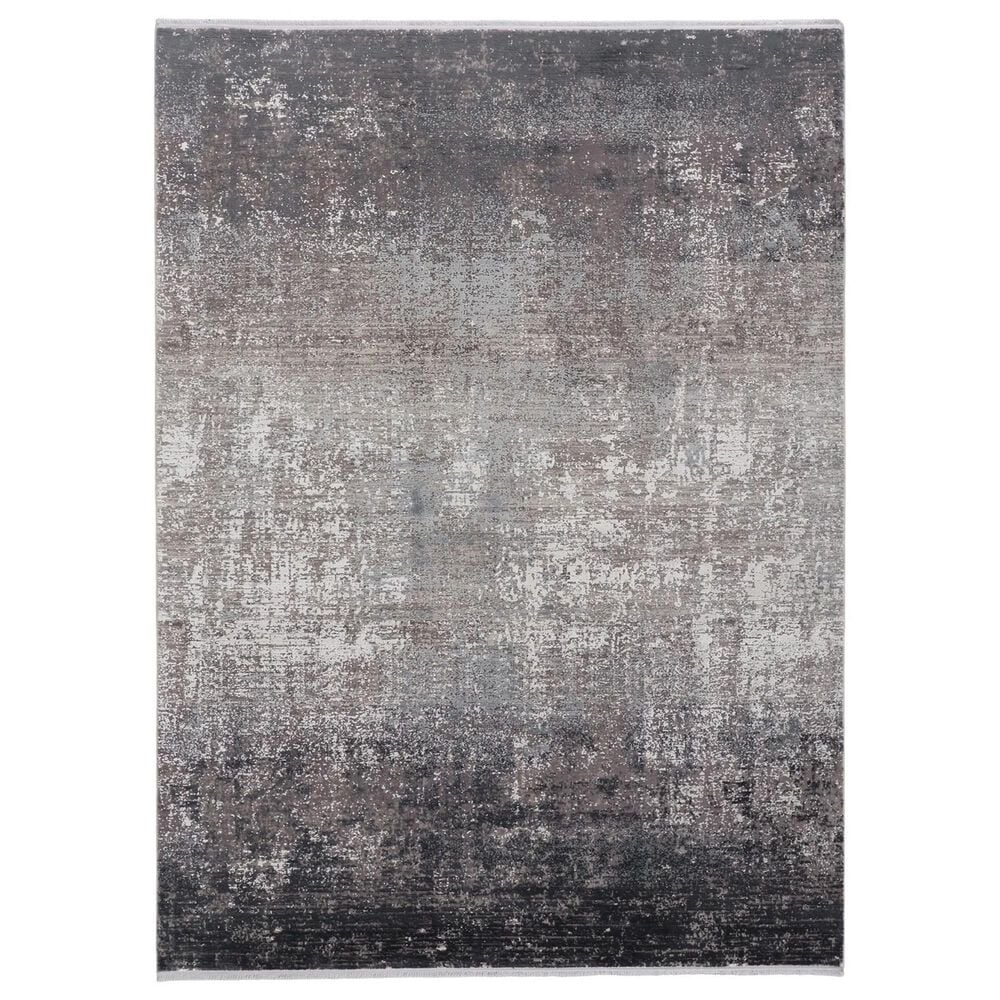 Feizy Cadiz 12" x 18" Charcoal and Black Area Rug, , large