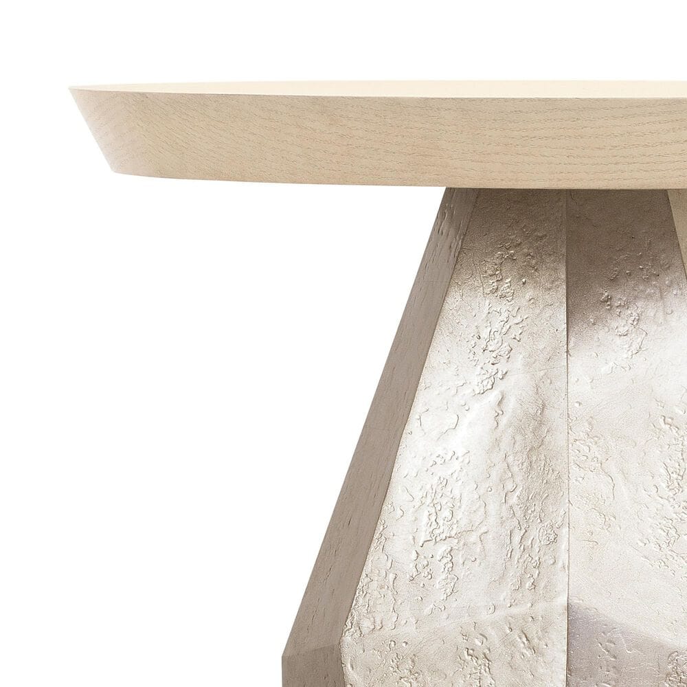 Hooker Furniture Westwood Accent Table in Polished Limestone and Silver, , large