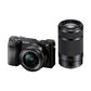 Sony Alpha 6100 Mirrorless Camera 2-Lens Kit with E PZ 16-50mm and E 55-210mm Lenses in Black, , large