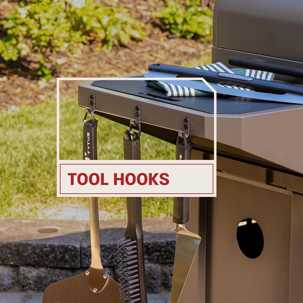 Tytus Anaheim and Emberwood 4-Burner Gas Grill and Grill Prep Cart in Gunmetal Gray, , large