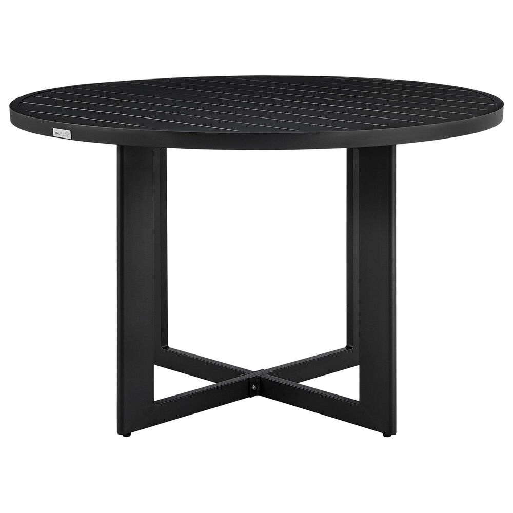 Blue River Grand Round Patio Dining Table in Black, , large