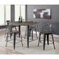 Furniture of America Patterson Counter Height Chair in Dark Bronze and Dark Oak (Set of 2), , large