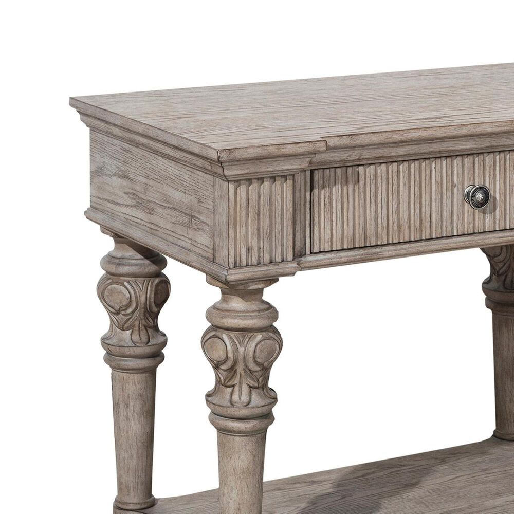 Nicolette Home Kingsbury 1 Drawer Nightstand in Gray and Brown with USB Port, , large