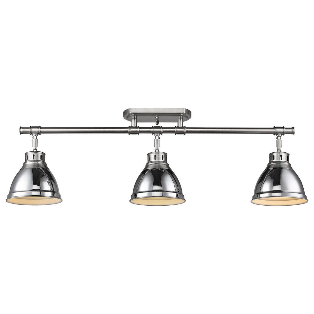 Golden Lighting Duncan Semi-Flush in Pewter and Chrome, , large