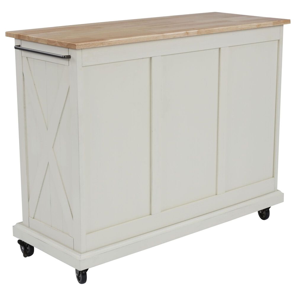 Homestyles Seaside Lodge Kitchen Cart in White, , large
