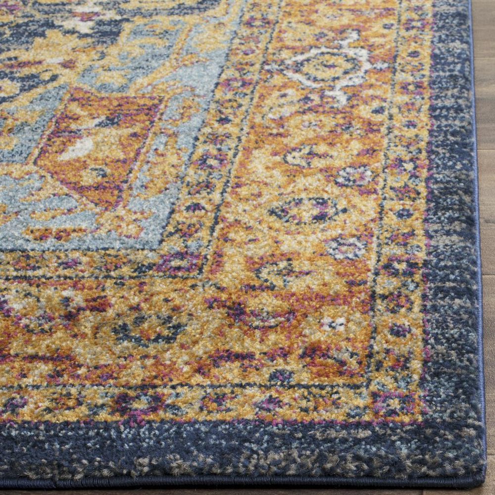 Safavieh Evoke EVK275C 5&#39;1&quot; Square Blue and Orange Area Rug, , large