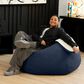 Jaxx HopSeat Bunny Oval Shaped Large Bean Bag Chair in Blue, , large