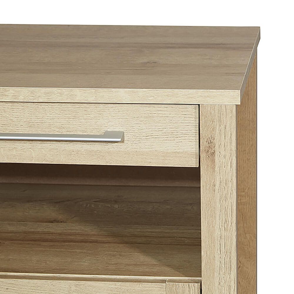 Valor Living Stonebrook 1-Drawer Nightstand with 2 USB Ports in Canyon Oak, , large