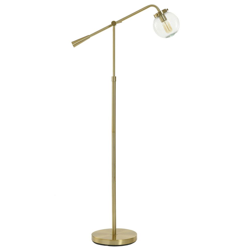 Flair Industries 60.5" Contemporary Floor Lamp in Antique Brass, , large