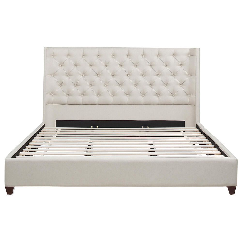 Jennifer Taylor Home Manhattan King Platform Bed in Light Beige, , large