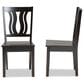 Baxton Studio Fenton Side Chair in Dark Brown (Set of 2), , large