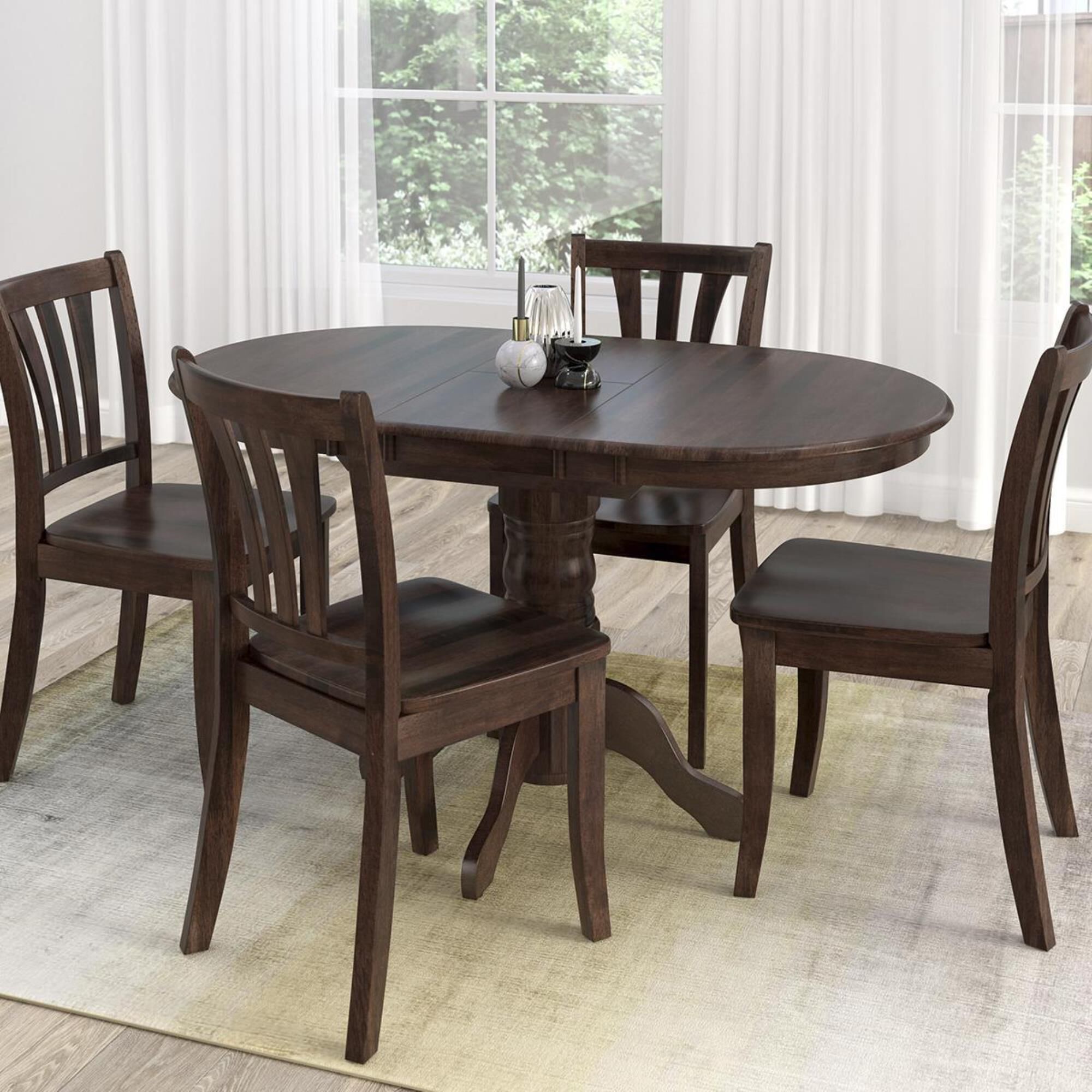 Corliving dillon extendable oval pedestal dining table deals