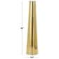 Maple and Jade Minimalistic Tall Floor Cone Decorative Vase in Shiny Gold, , large