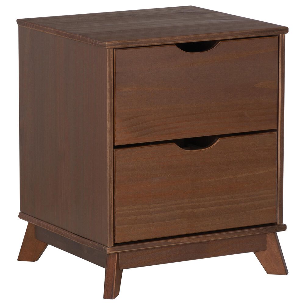 Linon Home Decor Polly 2-Drawer Nightstand in Walnut, , large