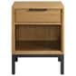 Hawthorne Furniture Newport 1-Drawer Nightstand in Natural Oak and Matte Black, , large