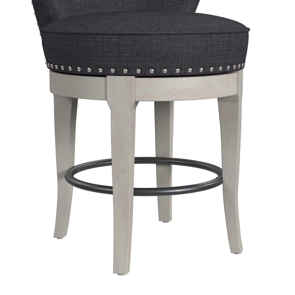 Mayberry Hill Westford Swivel Counter Stool with Charcoal Linen in Grey, , large