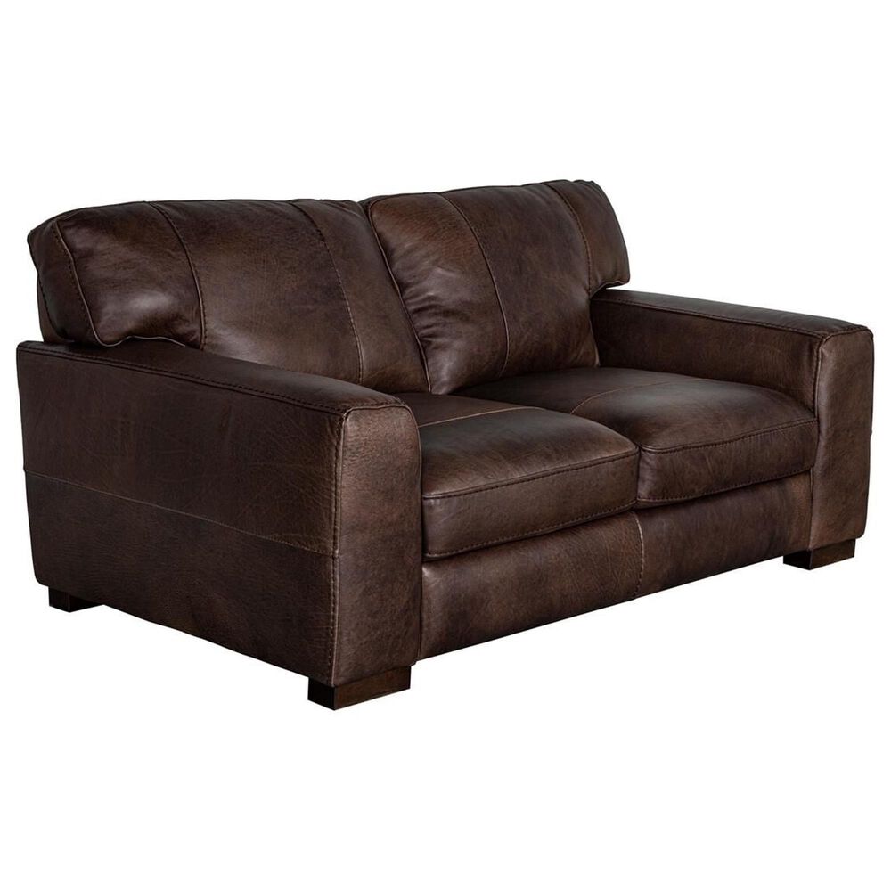 Bordeaux &amp; Co Maxi Stationary Leather Sofa and Loveseat Set in Madison Espresso, , large