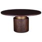 Home Trends & Design Santa Cruz and New York 5-Piece Round Dining Set in Raw Walnut and Antique Gold, , large