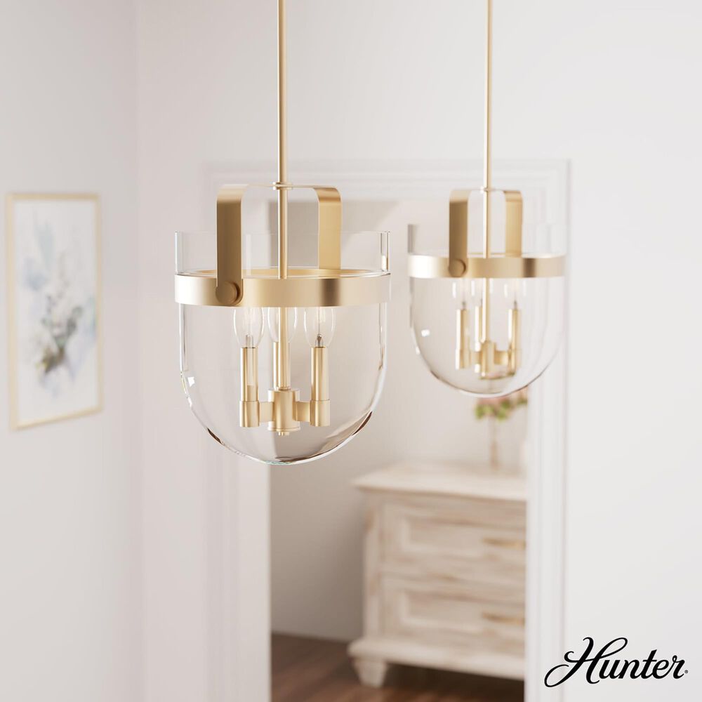 Hunter Karloff 12&quot; 3-Light Pendant in Alturas Gold, , large